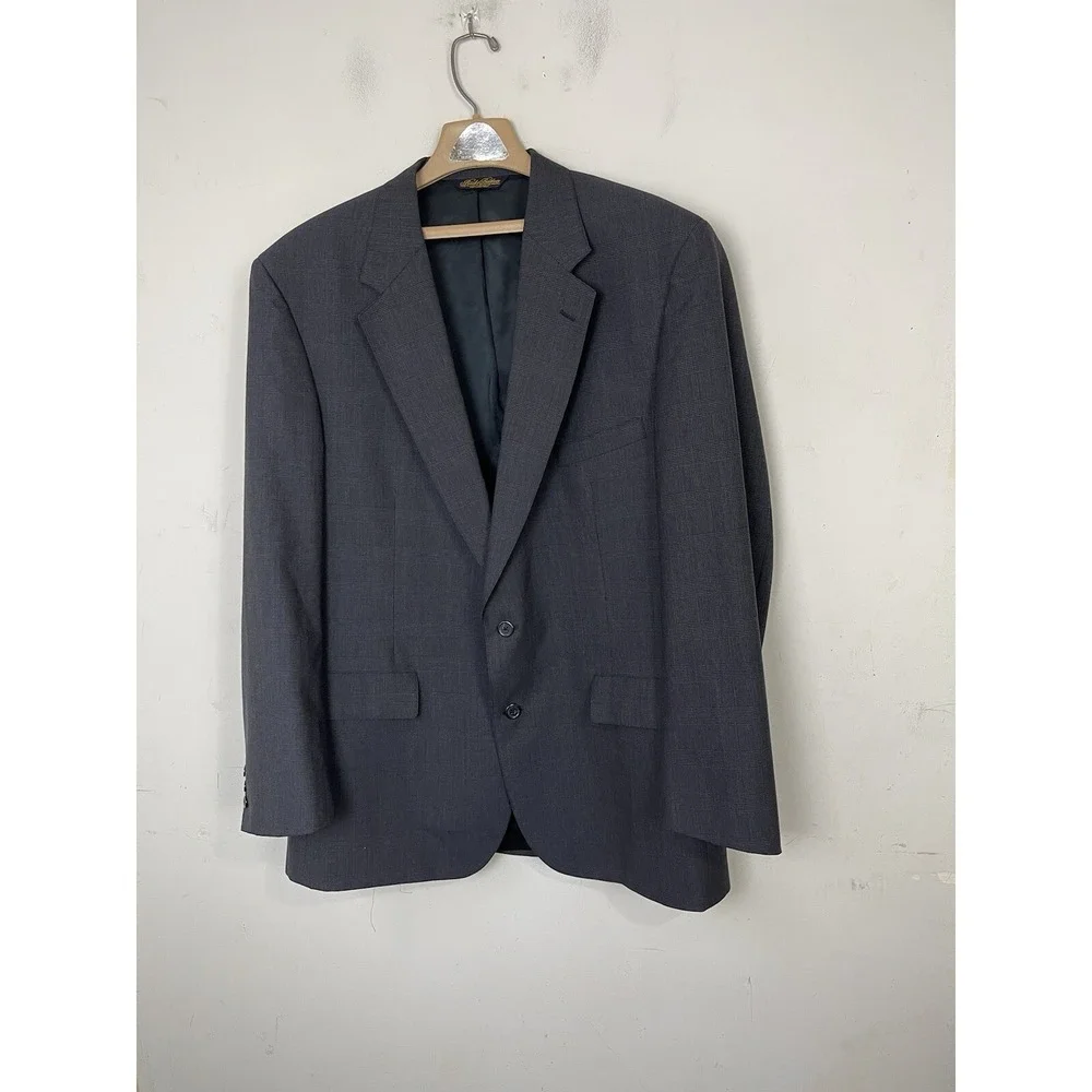Brooks Brothers Mens Blazer 48 Blue Plaid Wool Wedding Sport Coat‎ Church
